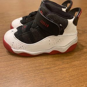 Pre-Owned Toddler Air Jordan 6 Rings TD Shoes (323420 012) Size 8c